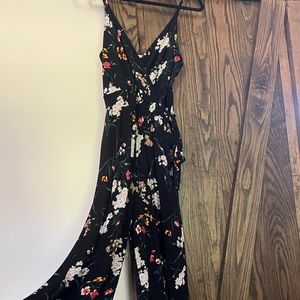 Black floral jumpsuit